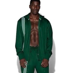 Adidas × IVY PARK Gender Neutral Oversized Track Jacket Green Fit Men L Women XL